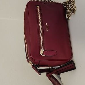 Red Holiday Coach Purse